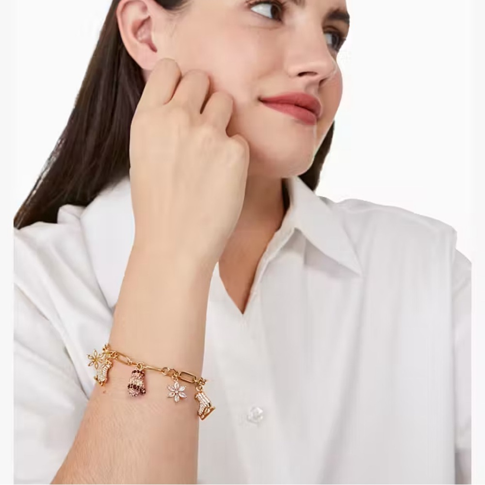 KATE SPADE Snowflake Charm Bracelet NWT - Picture 2 of 8